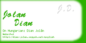 jolan dian business card