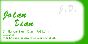 jolan dian business card